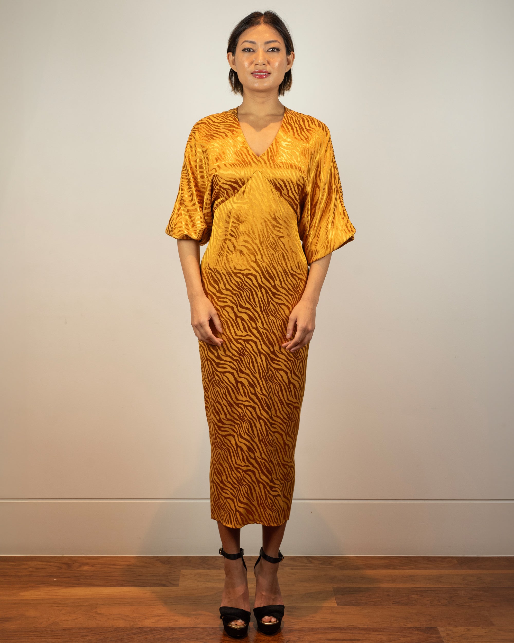 Batwing Dress - Gold Mila Design Batwing Dress - Gold Mila Design